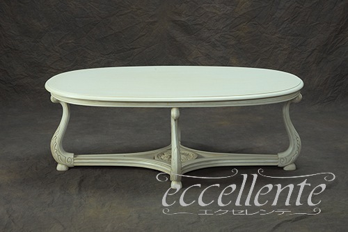 イタリア製 センターテーブル ホワイト｜Coffee table/White｜TV-0281WA