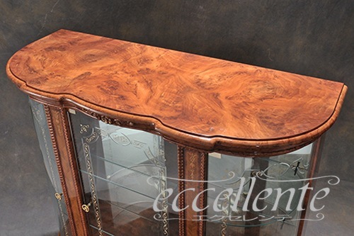 【サルタレッリ/Saltarelli】VE-22 イタリア製 3ドアーグラスサイドボード ヴェルサイユ ウォールナット