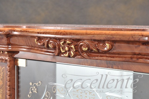 【サルタレッリ/Saltarelli】VE-22 イタリア製 3ドアーグラスサイドボード ヴェルサイユ ウォールナット