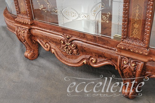 【サルタレッリ/Saltarelli】VE-22 イタリア製 3ドアーグラスサイドボード ヴェルサイユ ウォールナット