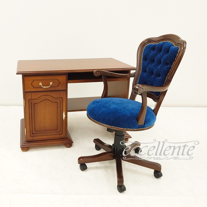 イタリア製 PCデスク 茶 PC Desk Walnut Finish｜TV-2220NO | イタリア