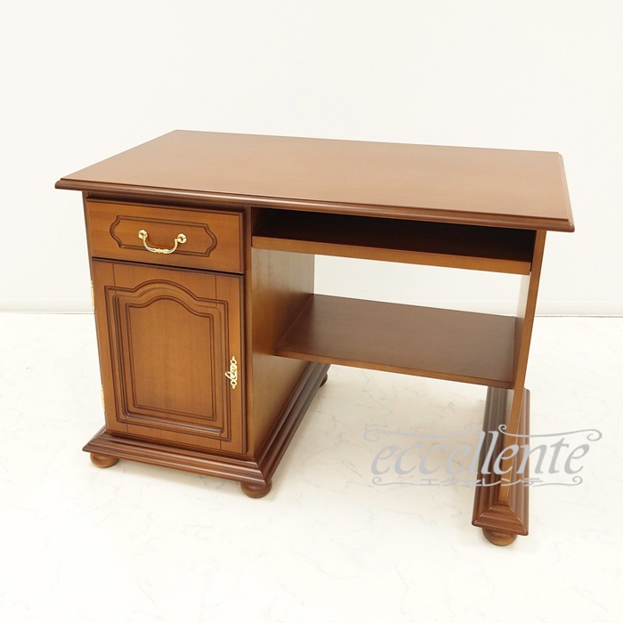 イタリア製 PCデスク 茶 PC Desk Walnut Finish｜TV-2220NO | イタリア