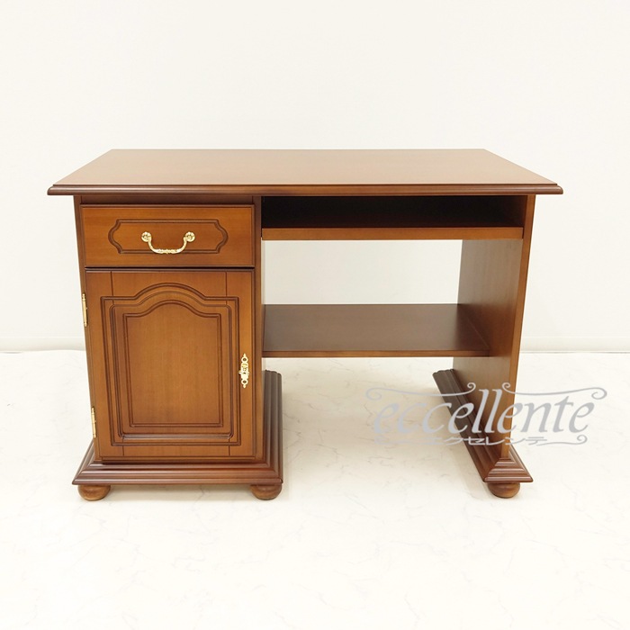 イタリア製 PCデスク 茶 PC Desk Walnut Finish｜TV-2220NO | イタリア