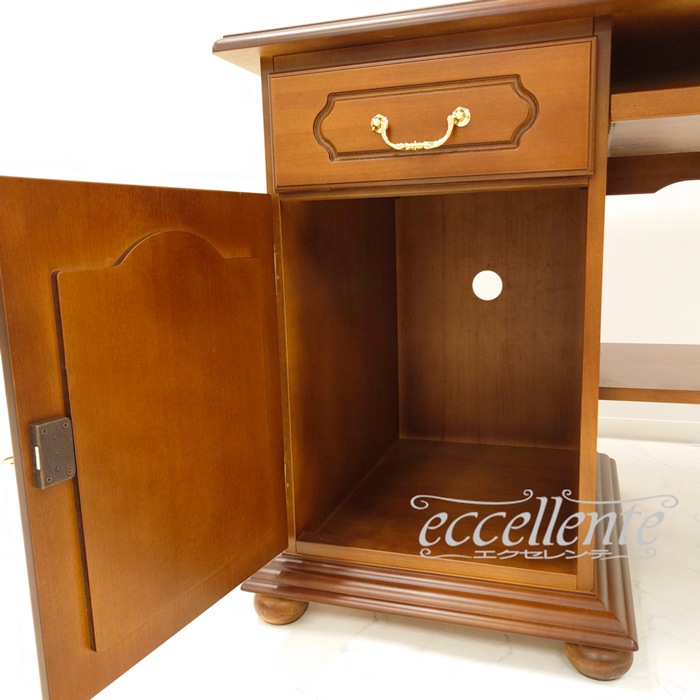イタリア製 PCデスク 茶 PC Desk Walnut Finish｜TV-2220NO | イタリア
