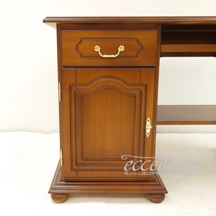 イタリア製 PCデスク 茶 PC Desk Walnut Finish｜TV-2220NO | イタリア