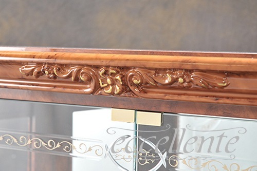 【サルタレッリ/Saltarelli】VE-21 イタリア製 2ドアーグラスサイドボード　ヴェルサイユ　ウォールナット