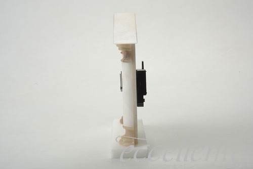 イタリア製 置時計 Roman 文字盤L アラバスター／ホワイトブラウン Table Clock Roman alphabet dials L Alabaster / White brown｜SS-11654