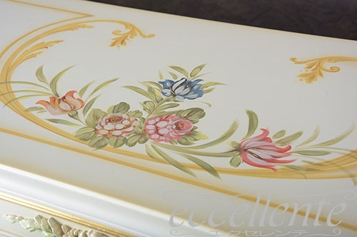 【シリック/Silik】SI-9920/3B イタリア製 3ドアサイドボード Giove アイボリー/ハンドペインティング