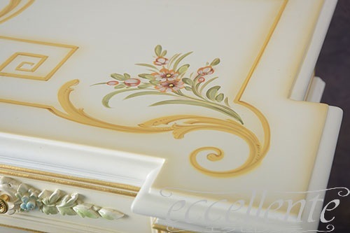 【シリック/Silik】SI-9920/3B イタリア製 3ドアサイドボード Giove アイボリー/ハンドペインティング