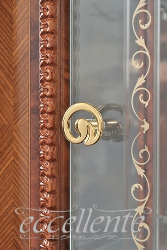 【サルタレッリ/Saltarelli】VE-17 イタリア製 1ドアーグラスサイドボード　ヴェルサイユ　ウォールナット