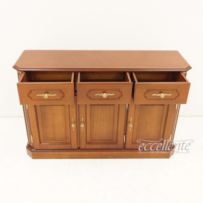 TV-5007NO イタリア製3ドアサイドボード 茶 3 door Sideboard Walnut color