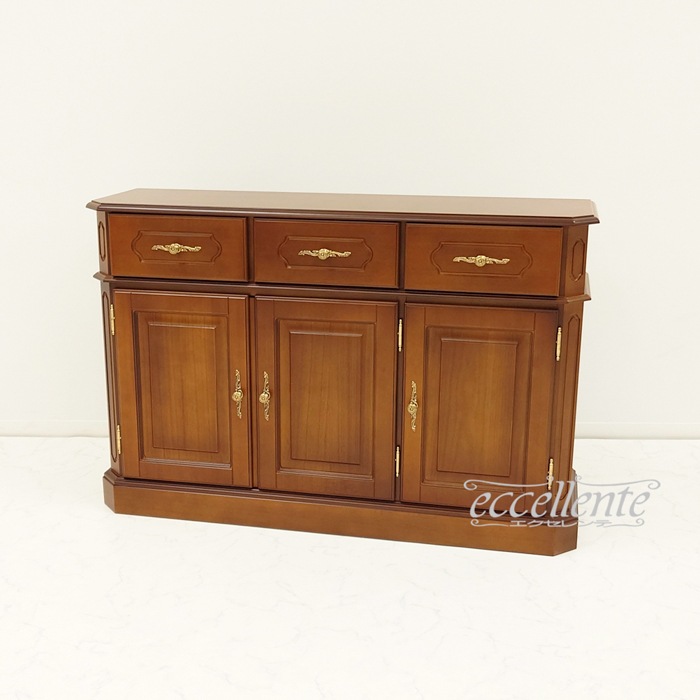 TV-5007NO イタリア製3ドアサイドボード 茶 3 door Sideboard Walnut color