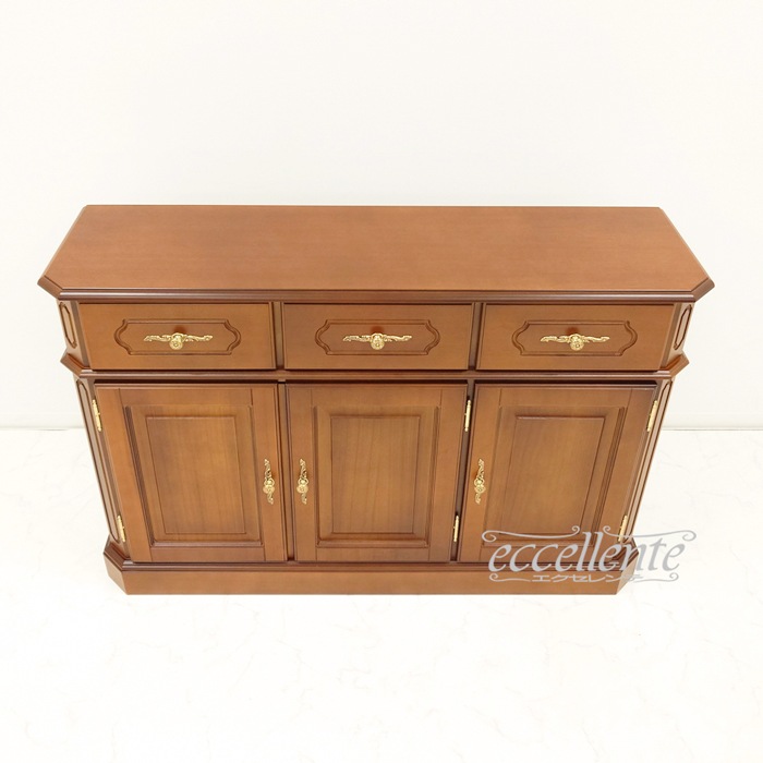 TV-5007NO イタリア製3ドアサイドボード 茶 3 door Sideboard Walnut color