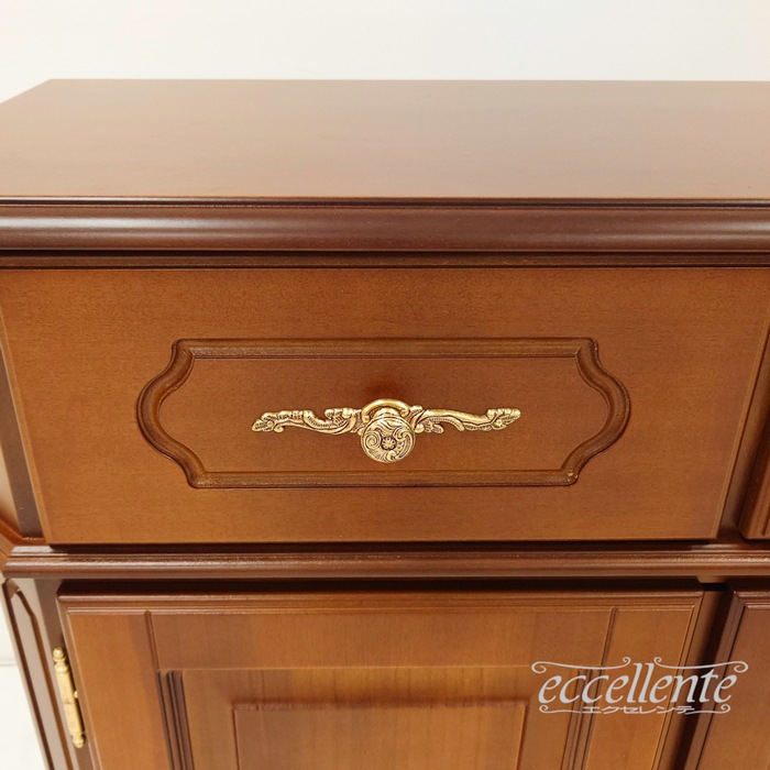 TV-5007NO イタリア製3ドアサイドボード 茶 3 door Sideboard Walnut color