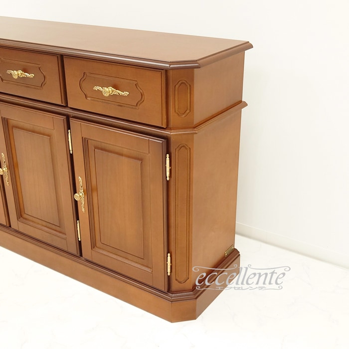 TV-5007NO イタリア製3ドアサイドボード 茶 3 door Sideboard Walnut color