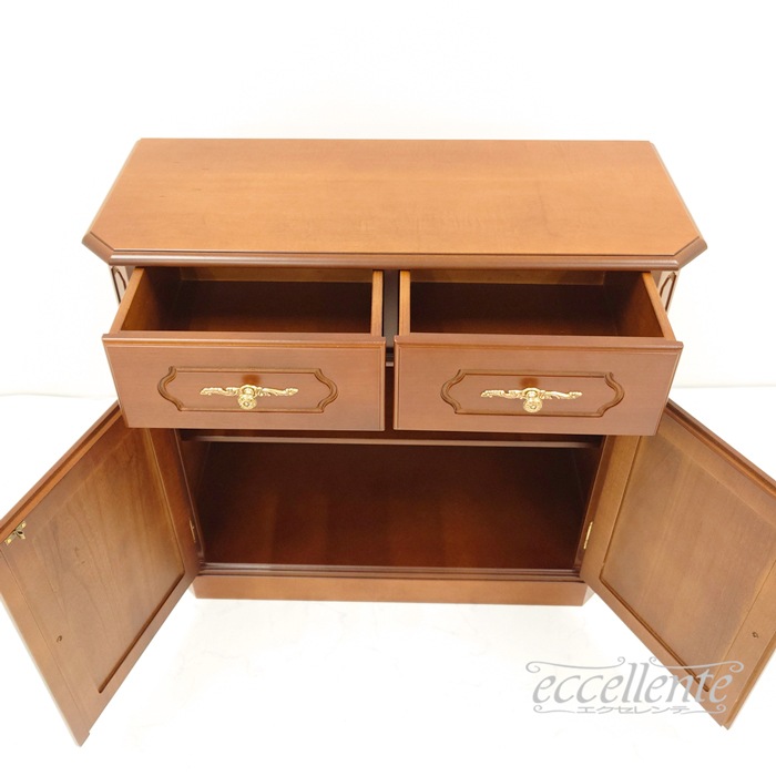 TV-5008NO イタリア製2ドアサイドボード 茶 2 door Sideboard Walnut color