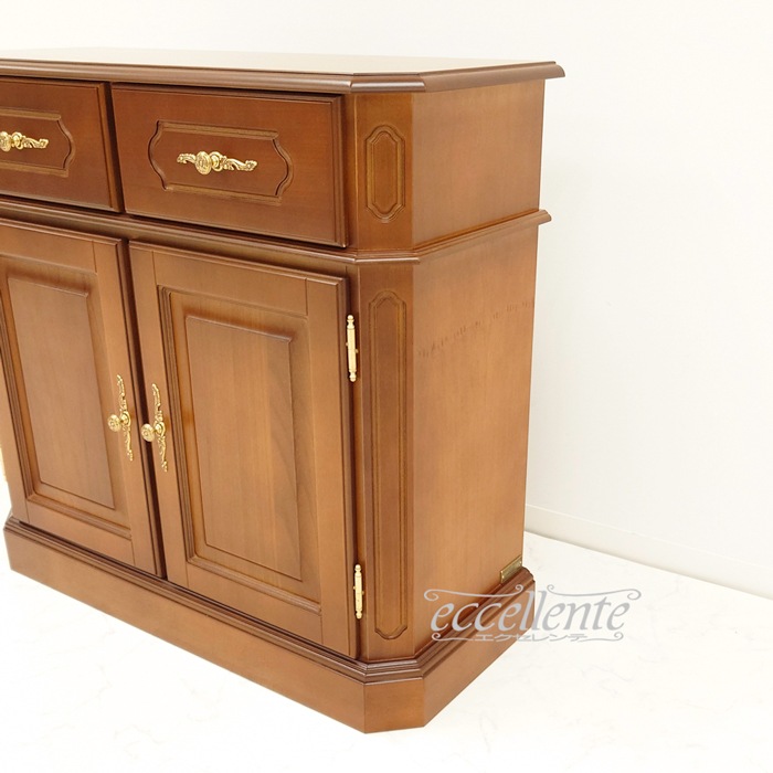 TV-5008NO イタリア製2ドアサイドボード 茶 2 door Sideboard Walnut color