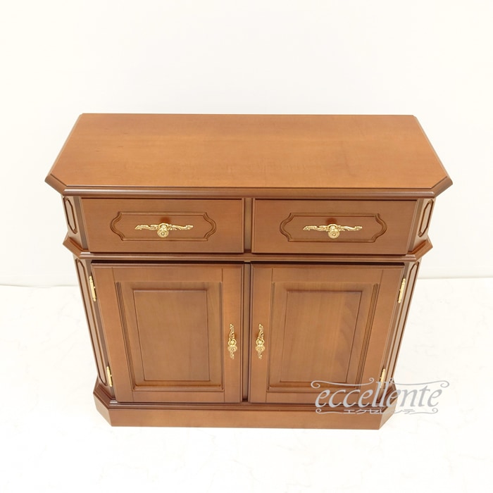 TV-5008NO イタリア製2ドアサイドボード 茶 2 door Sideboard Walnut color