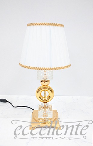 イタリア製 テーブルランプ ゴールドリング中 Brass + Glass｜FC