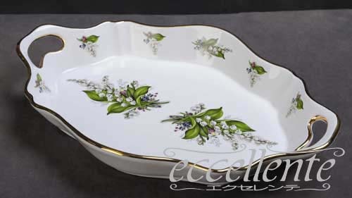 イタリア製 トレイ(2ハンドル) Mughetto|Tray with 2 handles|CB-024MUT