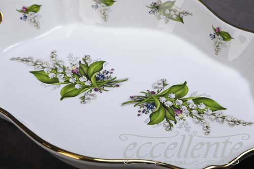 イタリア製 トレイ(2ハンドル) Mughetto|Tray with 2 handles|CB-024MUT