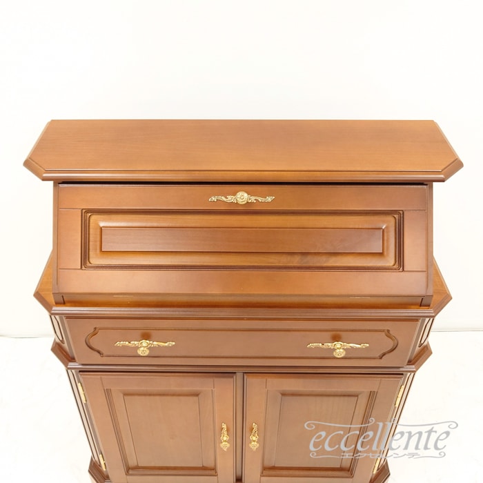 TV-5015NO イタリア製ライティングビューロー 茶 Writing Bureau Walnut color