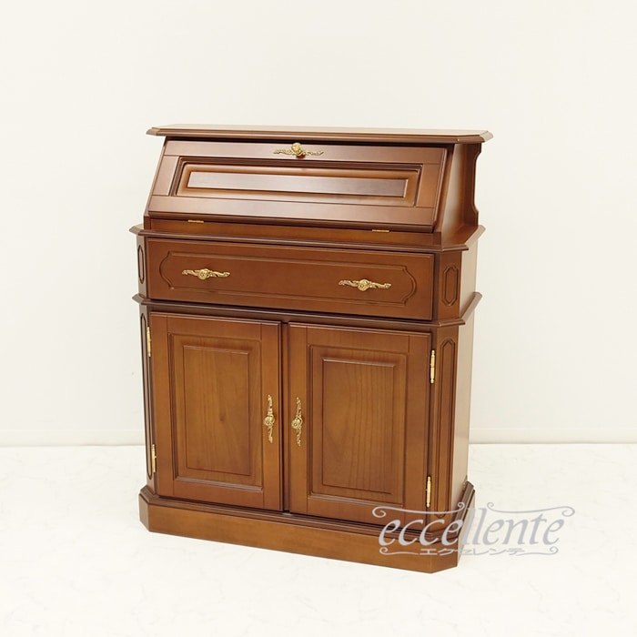 TV-5015NO イタリア製ライティングビューロー 茶 Writing Bureau Walnut color