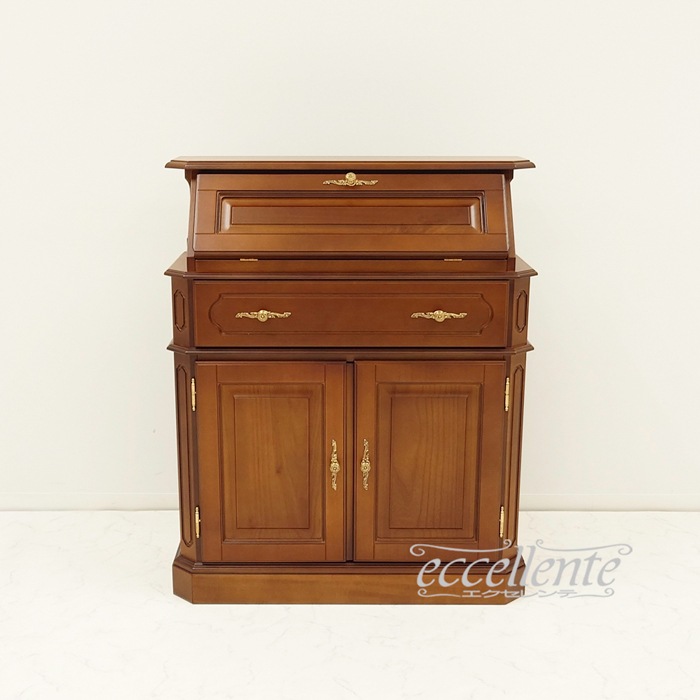 TV-5015NO イタリア製ライティングビューロー 茶 Writing Bureau Walnut color
