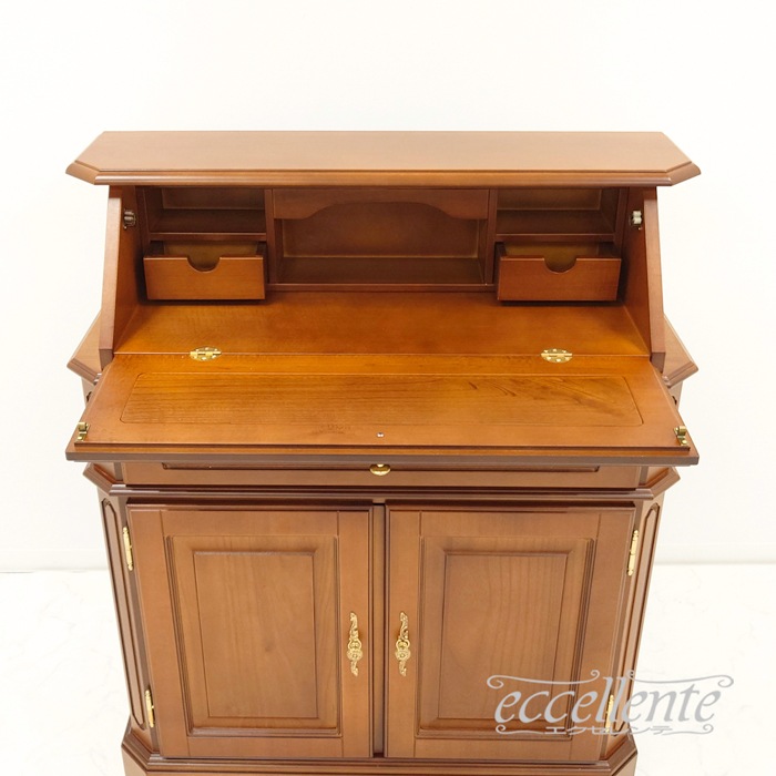 TV-5015NO イタリア製ライティングビューロー 茶 Writing Bureau Walnut color