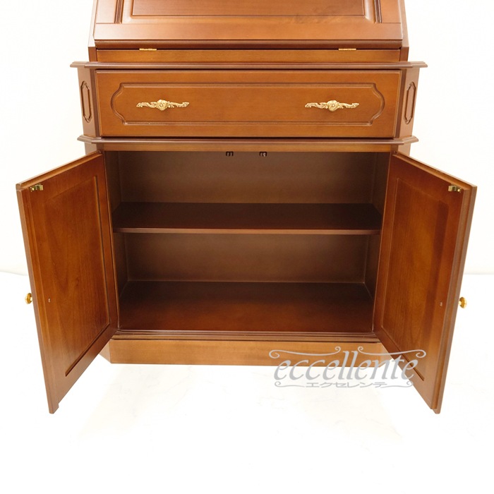 TV-5015NO イタリア製ライティングビューロー 茶 Writing Bureau Walnut color