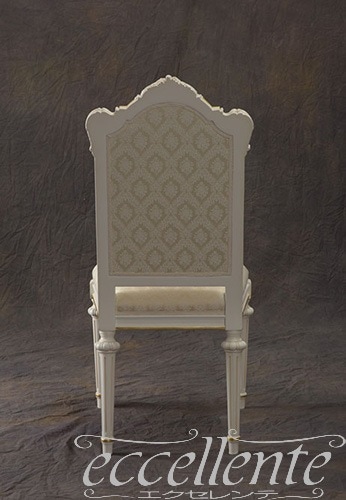 【シリック/Silik】 イタリア製 ダイニングチェア アイボリー/ハンドペインティング|SI-9937