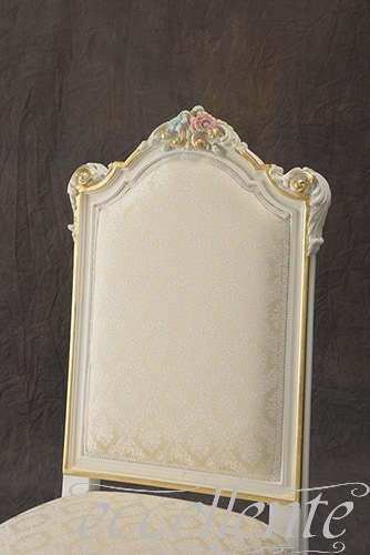 【シリック/Silik】 イタリア製 ダイニングチェア アイボリー/ハンドペインティング|SI-9937