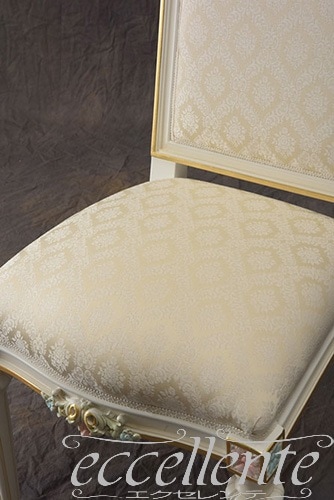 【シリック/Silik】 イタリア製 ダイニングチェア アイボリー/ハンドペインティング|SI-9937