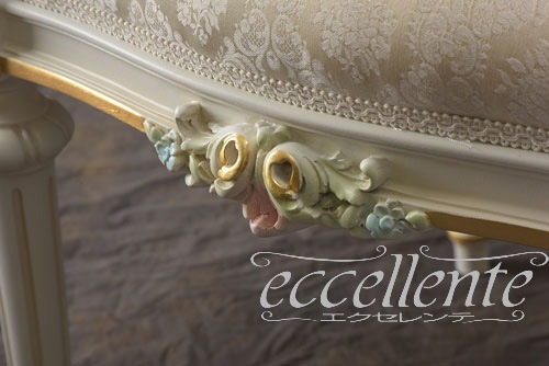 【シリック/Silik】 イタリア製 ダイニングチェア アイボリー/ハンドペインティング|SI-9937