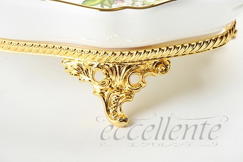 イタリア製 脚付トレイ(2ハンドル) Mughetto|Tray with legs(2 handles) Mughetto|CB-924MU