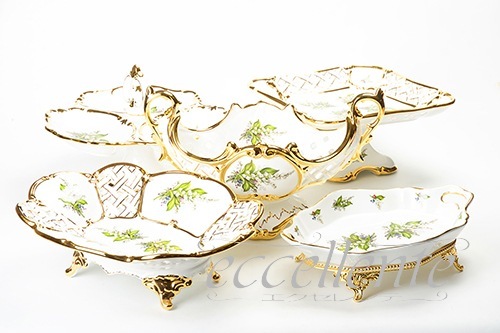 イタリア製 脚付トレイ(2ハンドル) Mughetto|Tray with legs(2 handles) Mughetto|CB-924MU