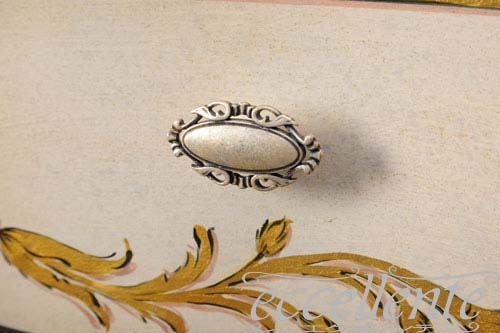 イタリア製 コンソール パッシオーニ 3引出付/アンティークホワイト+シルバーリーフ｜Console with 3 drawers Passioni/Antique white with silver leaf｜TV-ST5463AW