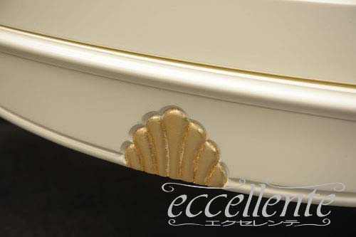 TV-ST5456LQ イタリア製 1ドアキューリオ　パッシオーニ　High／アイボリー+ゴールドリーフ  1 door curio Passioni High/Ivory color with gold leaf