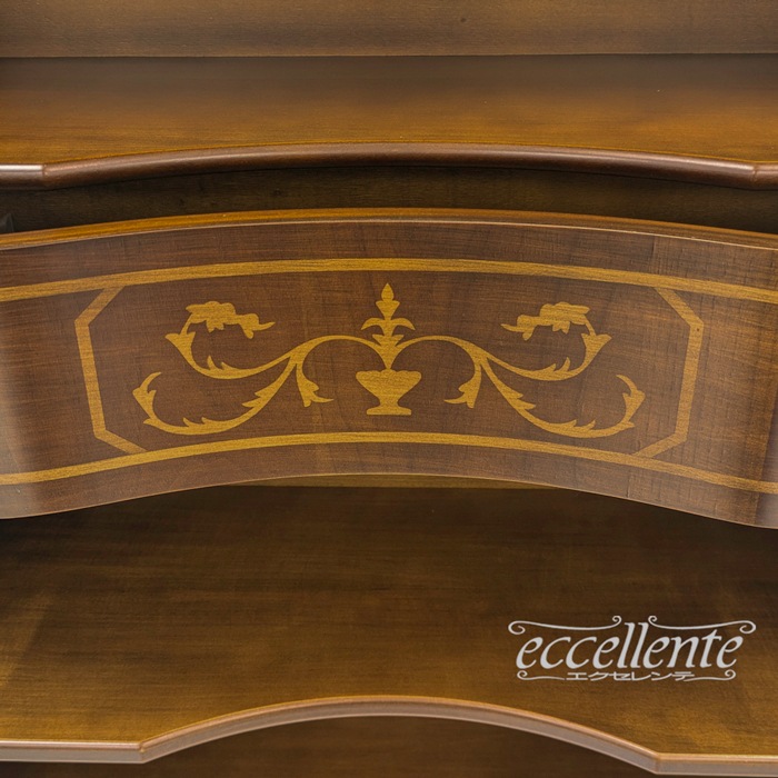 イタリア製 ブックシェルフ 茶 Stile Borbonese｜Bookshelf - Stile Borbonese, Walnut Finish｜TV-BR581NO