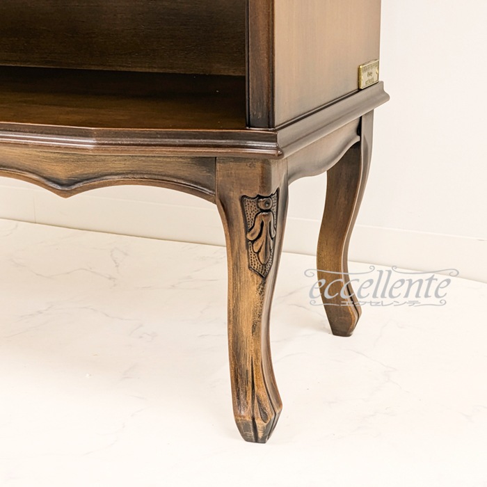 イタリア製 ブックシェルフ 茶 Stile Borbonese｜Bookshelf - Stile Borbonese, Walnut Finish｜TV-BR581NO