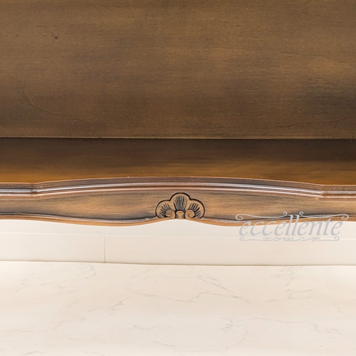 イタリア製 ブックシェルフ 茶 Stile Borbonese｜Bookshelf - Stile Borbonese, Walnut Finish｜TV-BR581NO