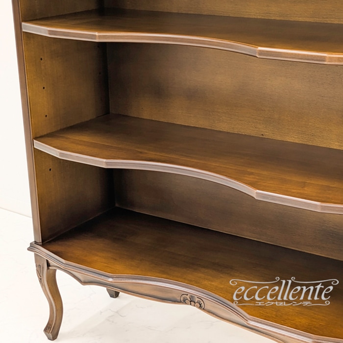 イタリア製 ブックシェルフ 茶 Stile Borbonese｜Bookshelf - Stile Borbonese, Walnut Finish｜TV-BR581NO