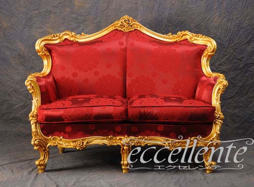 シリック/Silik】 イタリア製 2シートソファ ゴールド／C｜SI-8812