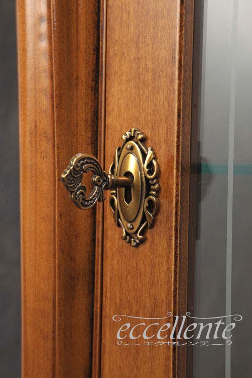 イタリア製 1ドアキューリオ パッシオーニ High／ウォールナット＋ゴールドリーフ｜1 door curio Passioni High/Walnut Finish with gold leaf｜TV-ST5452NOH