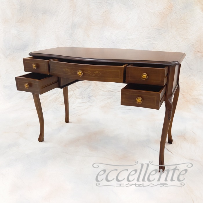 イタリア製 デスク St.ボルボネーゼ 象嵌／ウォールナット｜Desk St.Borbonese with inlay/Walnut Finish｜TV-BR590NO