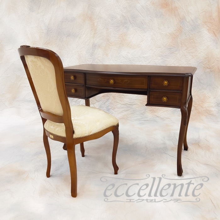 イタリア製 デスク St.ボルボネーゼ 象嵌／ウォールナット｜Desk St.Borbonese with inlay/Walnut Finish｜TV-BR590NO
