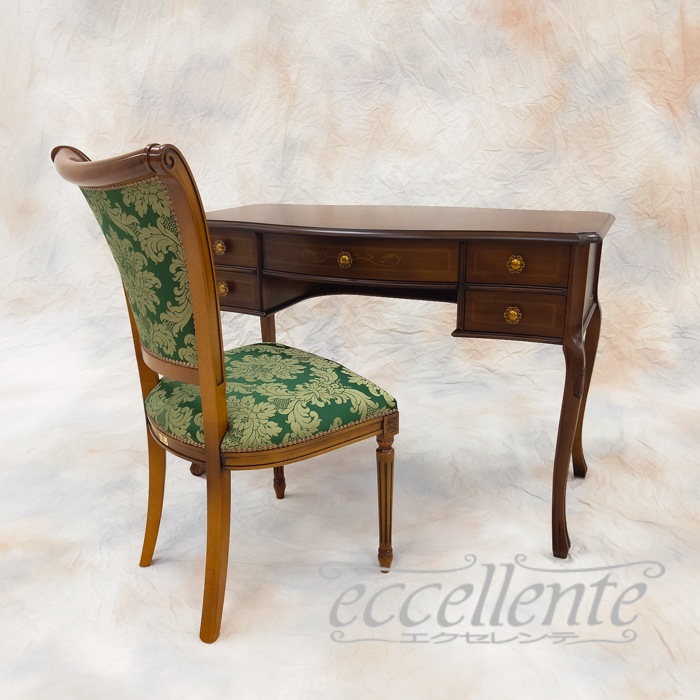 イタリア製 デスク St.ボルボネーゼ 象嵌／ウォールナット｜Desk St.Borbonese with inlay/Walnut Finish｜TV-BR590NO