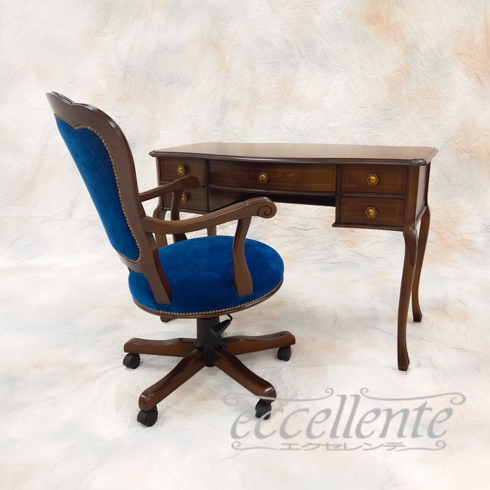 イタリア製 デスク St.ボルボネーゼ 象嵌／ウォールナット｜Desk St.Borbonese with inlay/Walnut Finish｜TV-BR590NO