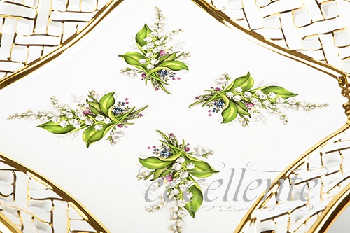 イタリア製 コンポート角 Mughetto｜Compote Square shaped Mughetto｜CB-646MUA