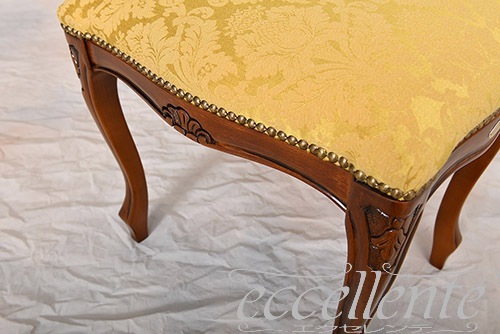 GP-58F2GRY イタリア製 スツール ウォールナット仕上げ/Grace イエロー